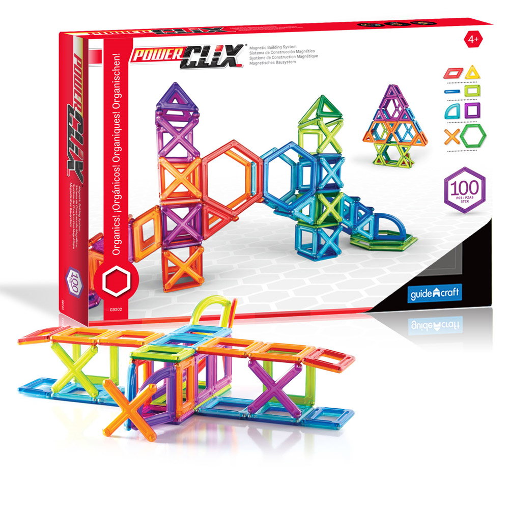 PowerClix Frames Set Magnetic 100 Piese Guidecraft - 100 [ps:fd89159a-3786-43f9-a20e-3c680a98a665]