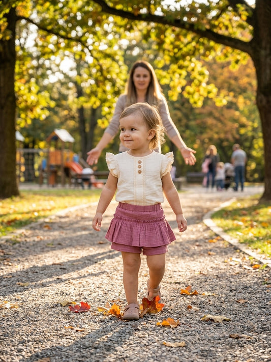 Set muselină bej cu volane dantelă și fustă roz 2 ANI INFANT - 4 ANI [ps:0917cc1d-4de4-43b7-9e36-b851de215d0c]