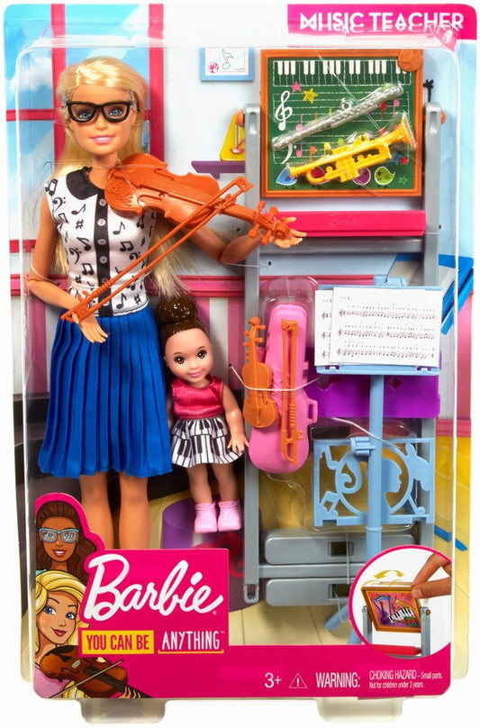 BARBIE CARIERE SET MOBILIER CU PAPUSA PROFESOARA DE MUZICA [ps:82c02578-d59c-460b-9503-9abea99690cc]