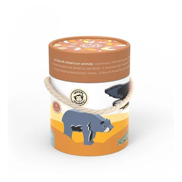 Set Animale America de Nord Speedy Monkey - Figurine Lemn - Default Title [ps:bccbbece-04a5-472b-9f15-6c5a6cdbfa2b]