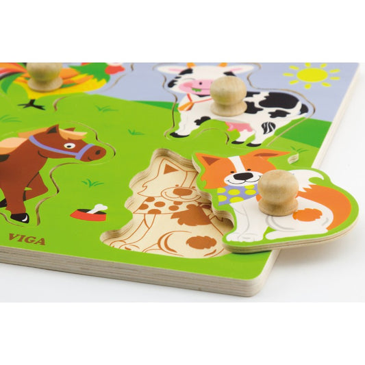 Puzzle cu manere - animale de la ferma [ps:26c34c5d-7ecf-4e2a-a4f0-6852cebe0ec5]