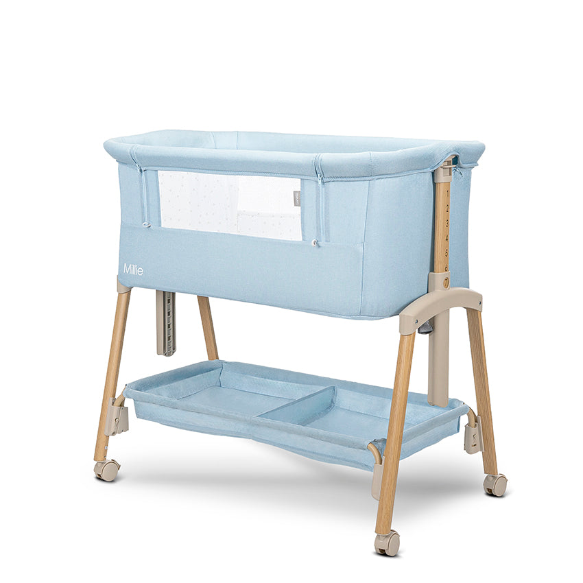 Patut pliabil, co-sleeper, Millie, 0 Luni+, max. 9 kg, inaltime reglabila 7 pozitii, sistem antireflux, plasa de tantari, saltea inclusa [ps:4c967187-7c85-4f6b-b0a3-e0adc32fe919]