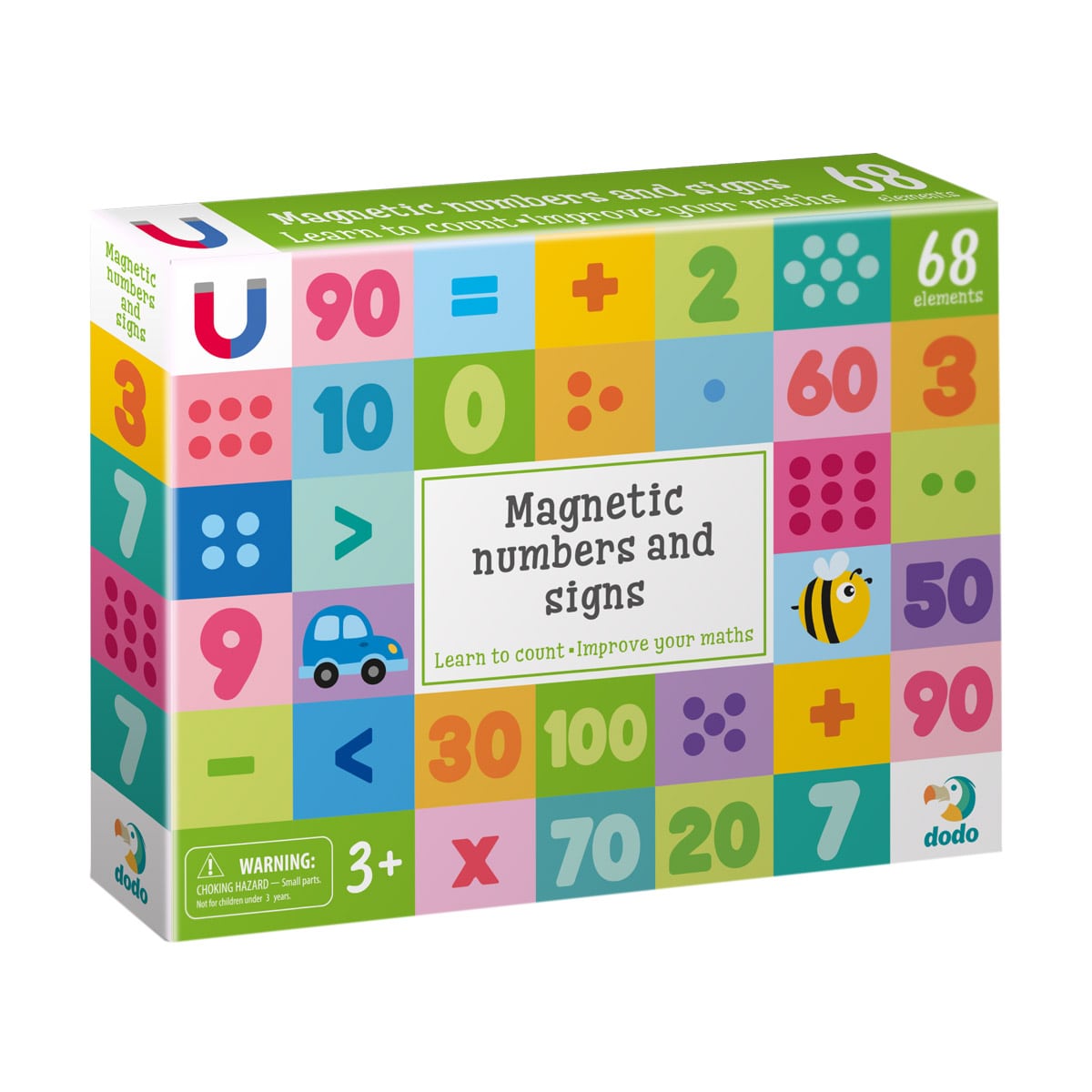 Set Magnetic Numere și Semne Dodo Toys, 64 piese - Default Title [ps:97106120-98c9-43d4-9a03-5249c679aa72]