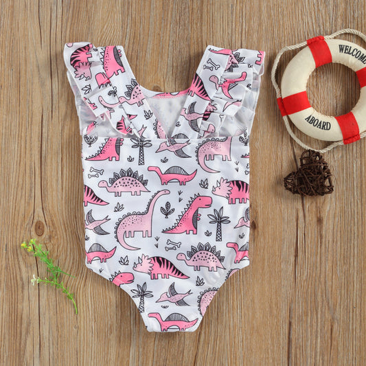 Costum de baie Jurassic Drool (Marime: 120, Model: Dinozauri roz) [ps:2db1fef2-5a81-44d4-a19e-4310ae240e6c]