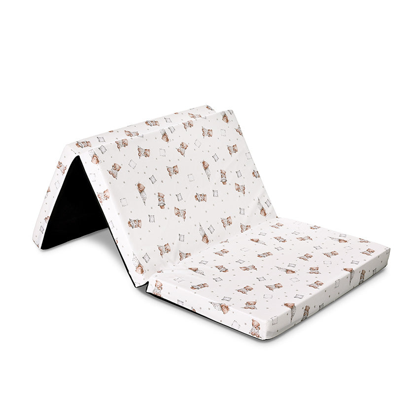 Saltea Pliabila de Voiaj Lorelli, 60x120x5 cm, Bear and - Bear and Pillow Beige [ps:a1c22b6c-ca87-48e9-8820-9bcaa00bf481]
