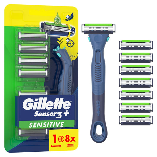 GILLETTE Sensor 3 Plus Sensitive, aparat de ras, 8 buc [ps:979688fc-1d60-42ec-99b7-c85ece2e4b63]