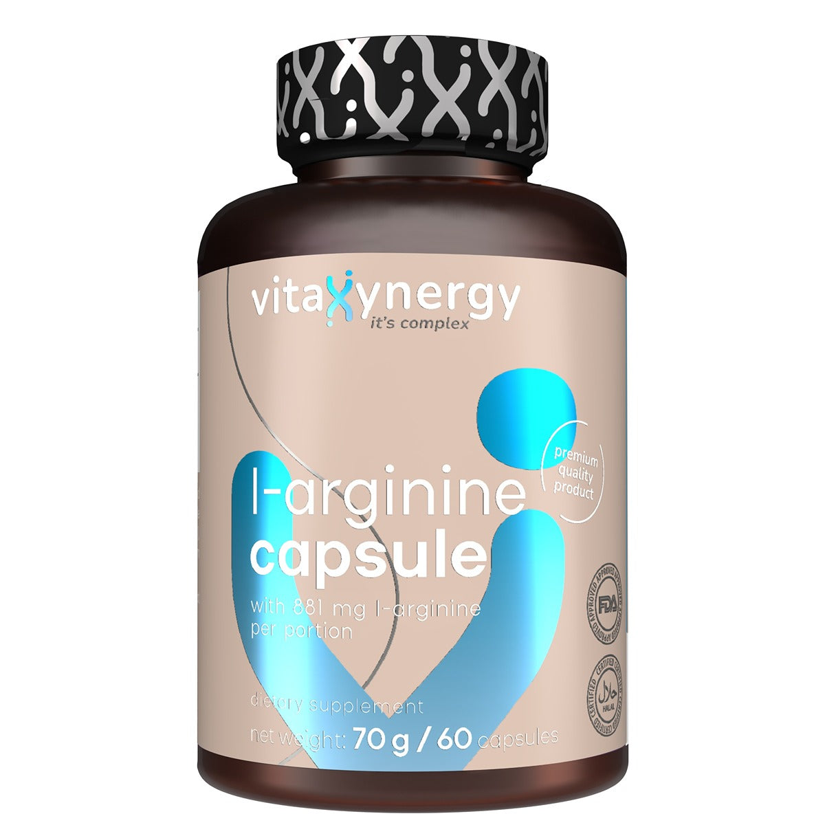 VITAXYNERGY L-arginina, supliment alimentar, 60 capsule, 1 buc [ps:f939a553-2660-49d9-a810-480afa0a7d2a]