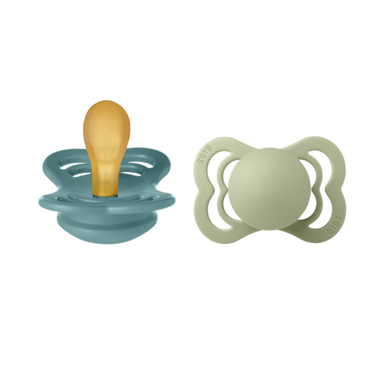 Set 2 Suzete BIBS Supreme Latex, 6 luni, Ivory/Sage - Sage [ps:529e4ed0-1812-4a4a-9380-16772515f559]