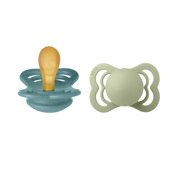 Set 2 Suzete BIBS Supreme Latex, 6 luni, Ivory/Sage - Sage [ps:529e4ed0-1812-4a4a-9380-16772515f559]