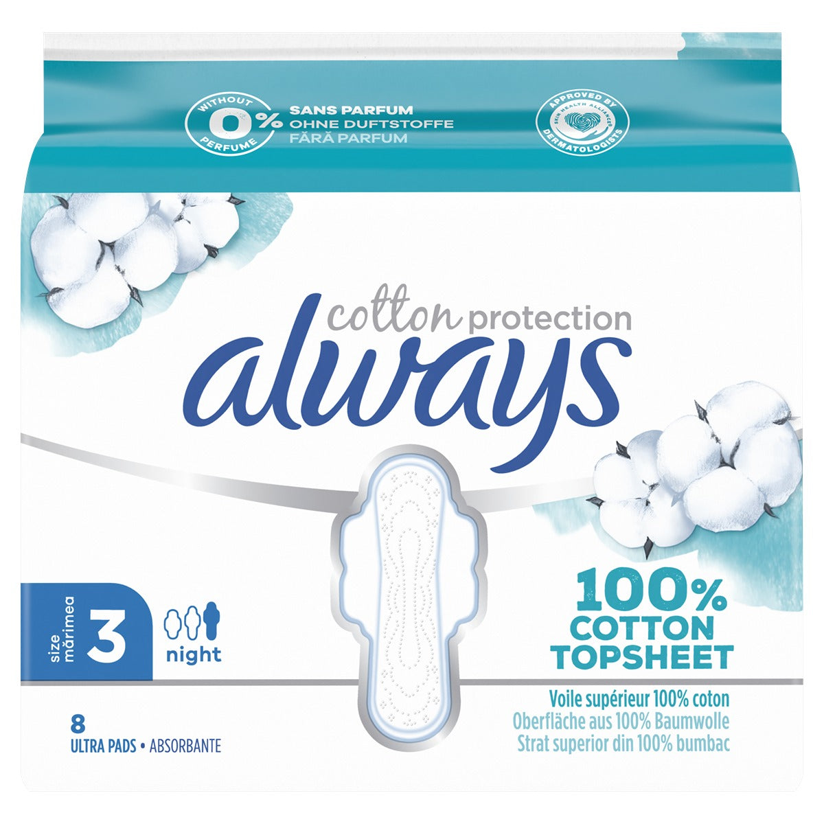 Absorbante Always Cotton Protection Night, mărime 3, 8 buc - Default Title [ps:af7e104e-a59d-4359-b55a-89ec4850ea6d]