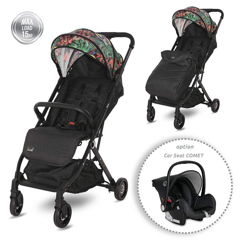Cărucior Lorelli Myla, 0 luni - 3 ani, Flori Tropicale - multicolor tropical [ps:a6accbcf-5bfd-491a-a2df-40e5b8aa58cb]