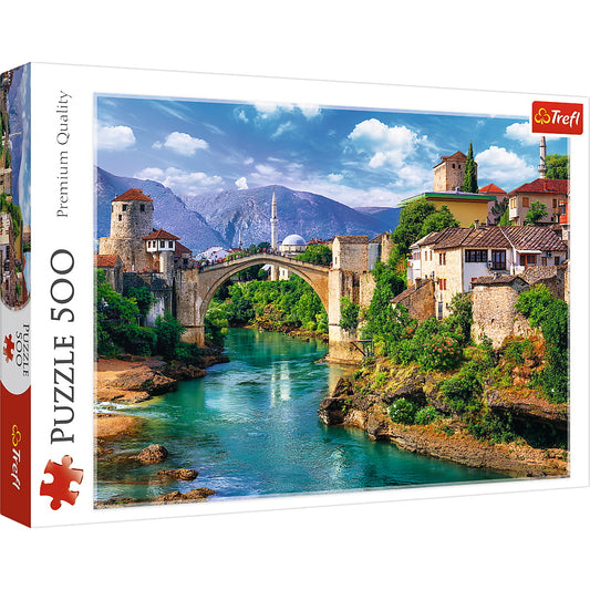 PUZZLE TREFL 500 POD VECHI MOSTAR BOSNIA - Default Title [ps:4a6f5aea-3442-4485-90b6-3b419dfd01dc]