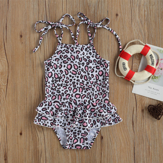 Costum de baie cu volan si bretelute Drool (Marime: 100, Model: Pete roz) [ps:86bf7a0b-2efc-4c7e-b997-bddc3686c45f]