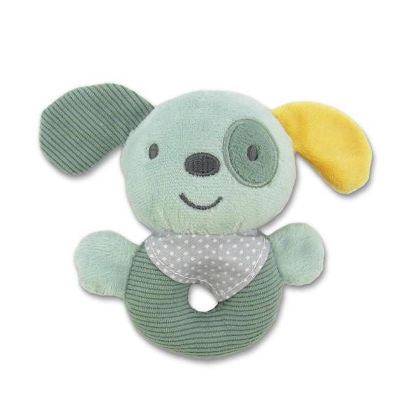 Ursulet de Plus Zornăitor Lorelli Toys, 11 cm, 0 luni+ - Catelus verde [ps:8680ffcb-71f5-40a6-8a99-b0b98b25e3de]