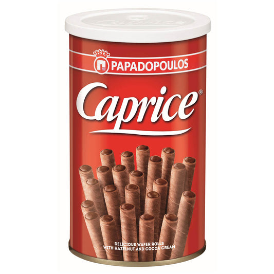 CAPRICE, rulouri, de napolitane cu crema de alune de padure si cacao, 115 g [ps:d5ea65cb-7043-4c24-8590-3398c9bc4f67]