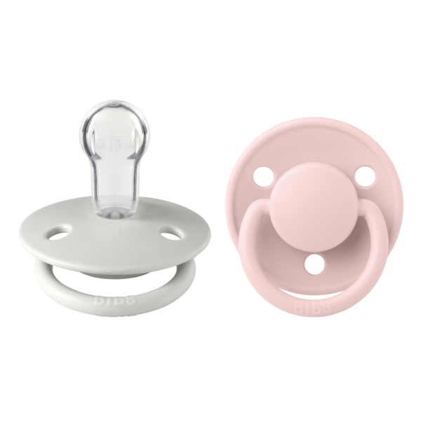 Set 2 Suzete BIBS De Lux Silicon, Tetină Rotundă - - Haze/Blossom [ps:8cdf39a6-194a-4e7c-b171-f058478cfab4]