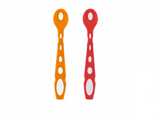 Set 2 lingurite din silicon BabyJem Soft Spoon (Culoare: Portocaliu) [ps:dfb26366-42b2-471c-b252-5f9abc7f2e35]
