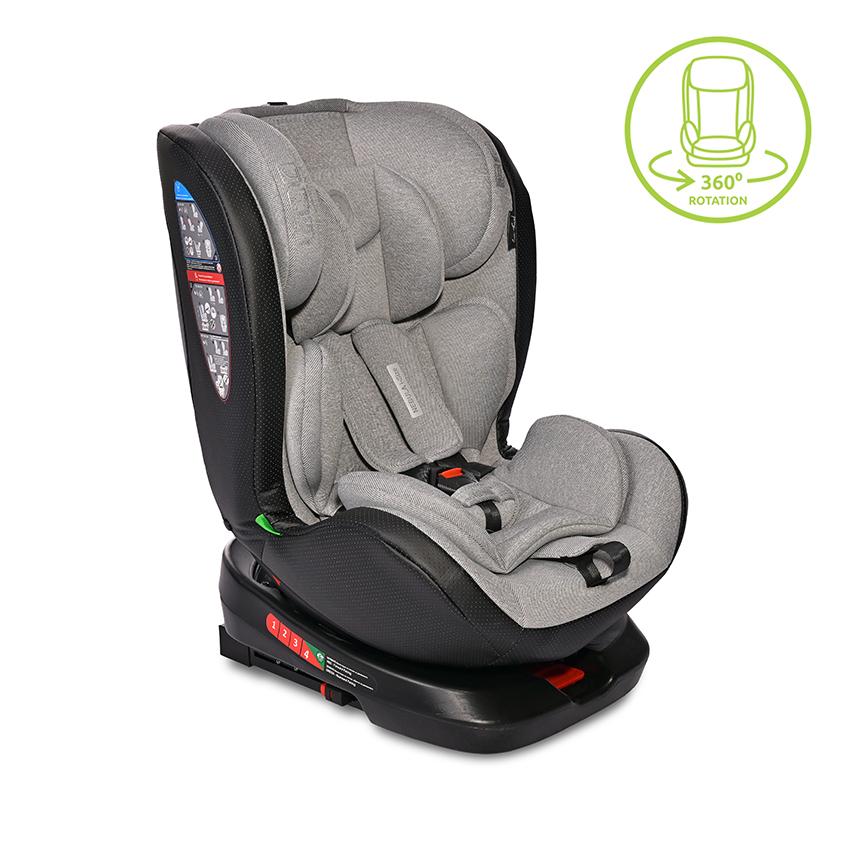 Scaun Auto Lorelli Nebula i-Size, Rotativ, 0-12 Ani, Black - Grey [ps:045d0c7e-6901-410e-bdff-9bf36567d59b]