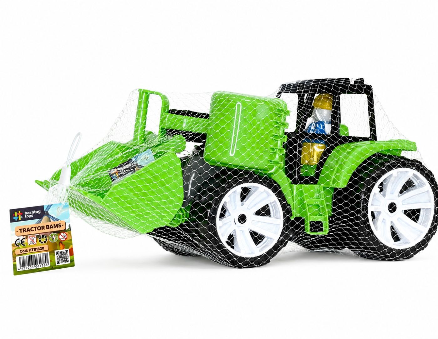 Tractor BAMS 2 cu 2 Cupe Militar - Viva Toys - NEGRU VERDE [ps:6ecb31af-299b-4f1f-9c82-5a451ae53b55]