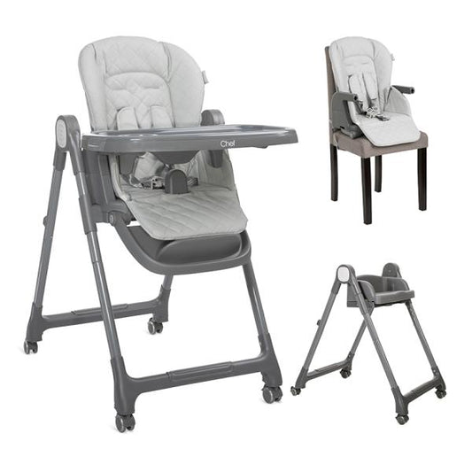 Scaun Masa Inalt 3 in 1 Lorelli Chef, Beige Leather - Grey Leather [ps:aa2a69a6-7323-4315-af07-9e40e683dd91]