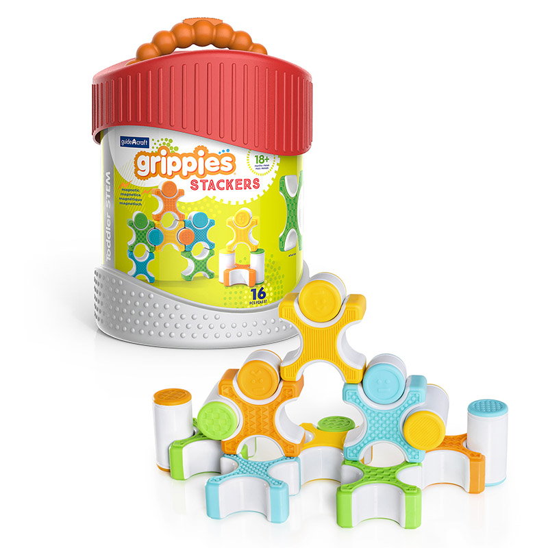 Grippies Stackers Set Magnetic Senzorial 16 piese - - Default Title [ps:a061ba18-3efc-4883-8b8d-9dd00a002ae4]
