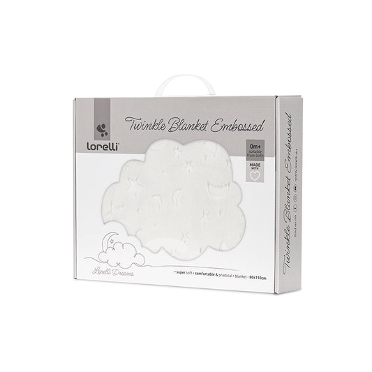 Păturică Bebeluși Lorelli Twinkle, Albă, 80x110 cm - White [ps:6b469c5e-d64f-42d0-8868-a54a741d6d79]