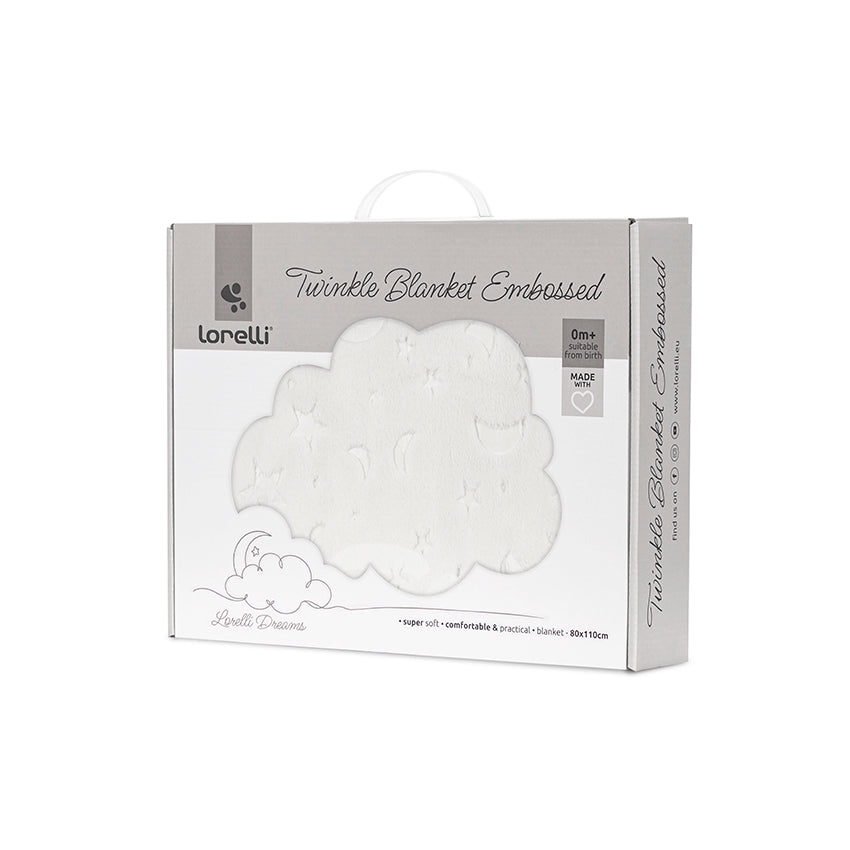 Păturică Bebeluși Lorelli Twinkle, Albă, 80x110 cm - White [ps:6b469c5e-d64f-42d0-8868-a54a741d6d79]