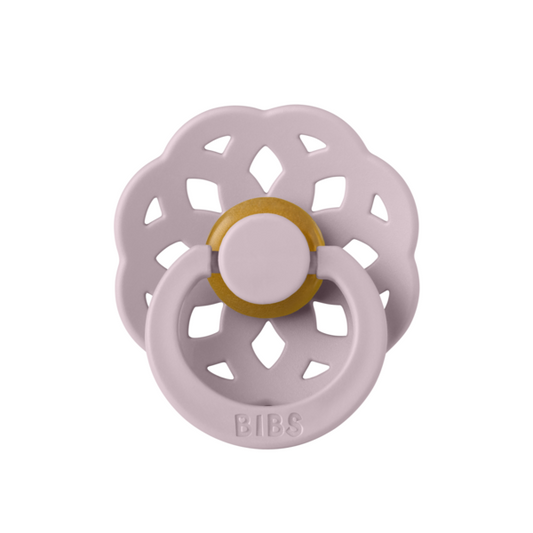 Suzeță BIBS Boheme Latex, Tetină Rotundă, 0 luni, White - Lila [ps:dafde24a-d67f-4488-bac6-7c0f6dd8f1b9]