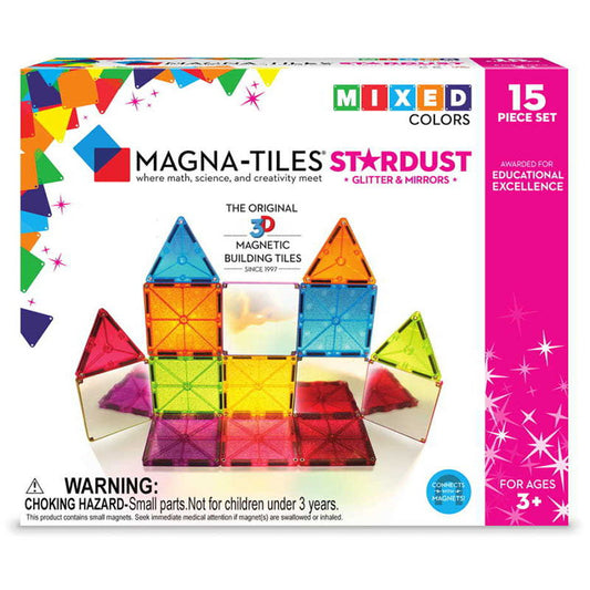 MAGNA-TILES Stardust cu Sclipici și Oglinzi, 15 piese - Default Title [ps:e898f3ea-3c8b-457c-bf68-216dd6e8f344]