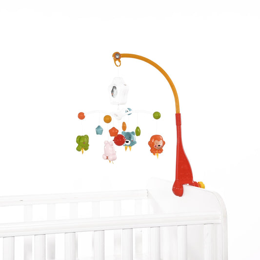 Carusel Muzical Lorelli Happy Animals Orange cu Proiector - Portocaliu [ps:e3de1d81-ad18-4a7a-90bf-f402825d9ab0]