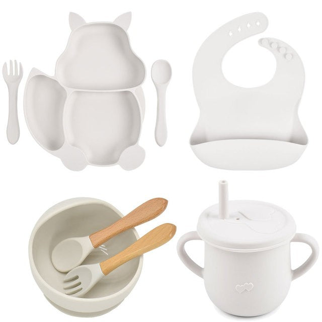Set Diversificare 10 Piese Silicon Flippy, Verde - Alb [ps:940157ed-9210-4781-a4dc-ef5b9ac38fa2]