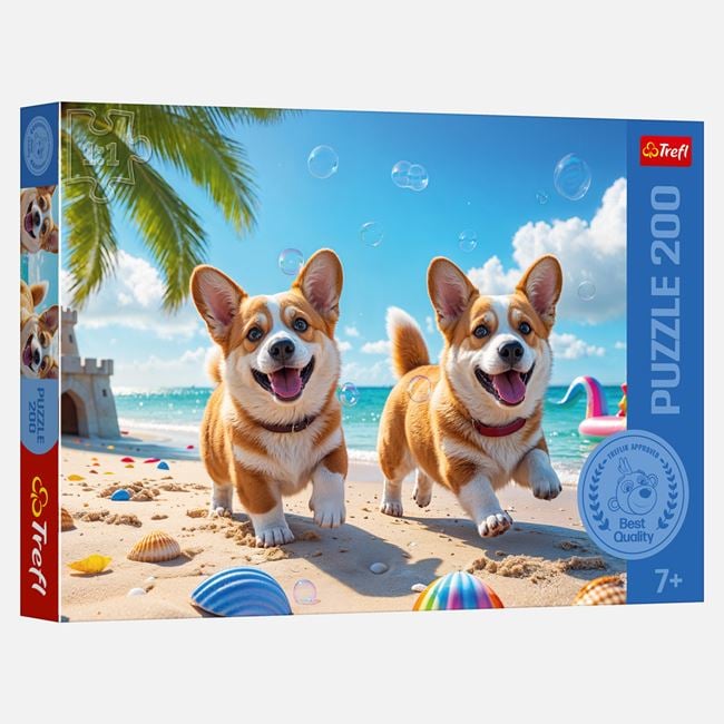 Puzzle Catei pe Plaja (200 Piese) - Trefl Jumbo - Default Title [ps:8ccbe045-a322-4231-90e5-38a3377e326d]