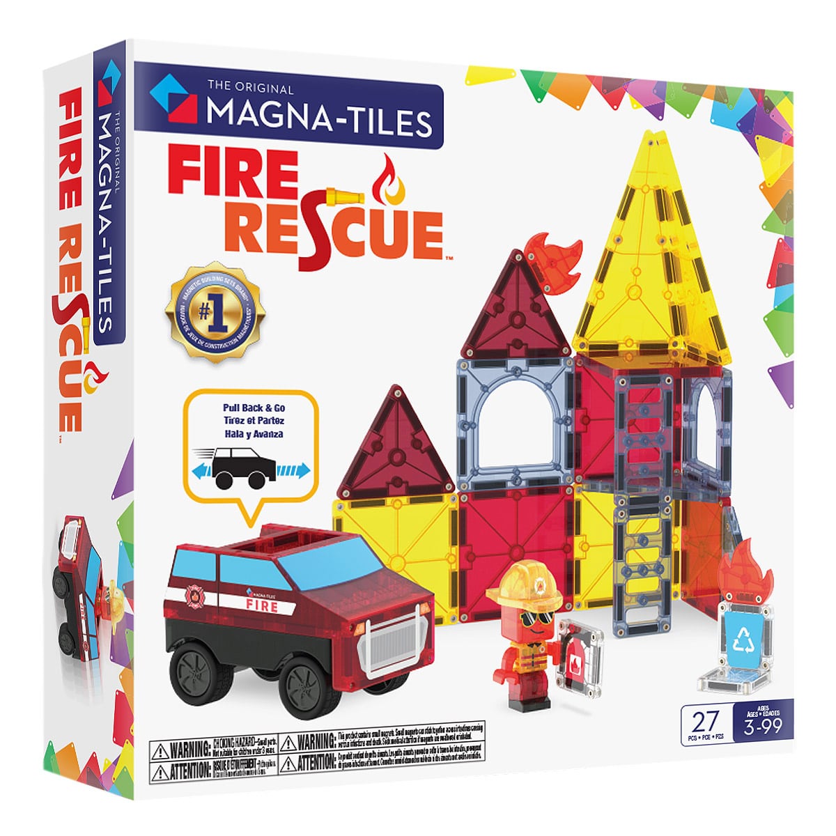 MAGNA-TILES Fire Rescue - Set Jucării Construcție, 27 piese - Default Title [ps:0898b32f-c4d3-4434-82bd-88117b8e0252]