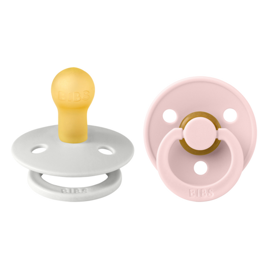 Set 2 Suzete BIBS Colour Latex, Tetină Rotundă, 0 luni - Haze/Blossom [ps:8234267c-8009-47d7-a526-f8caae1155d7]