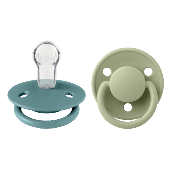 Set 2 Suzete BIBS De Lux Silicon, Tetină Rotundă - - Sage [ps:654ee7cf-e0cb-4690-b2db-0d0f058341cf]