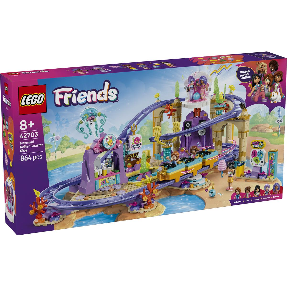 LEGO Friends Roller Coaster cu Sirene 42703 - Set - Default Title [ps:795dbe04-7952-4fef-b738-ffe638eaaf84]