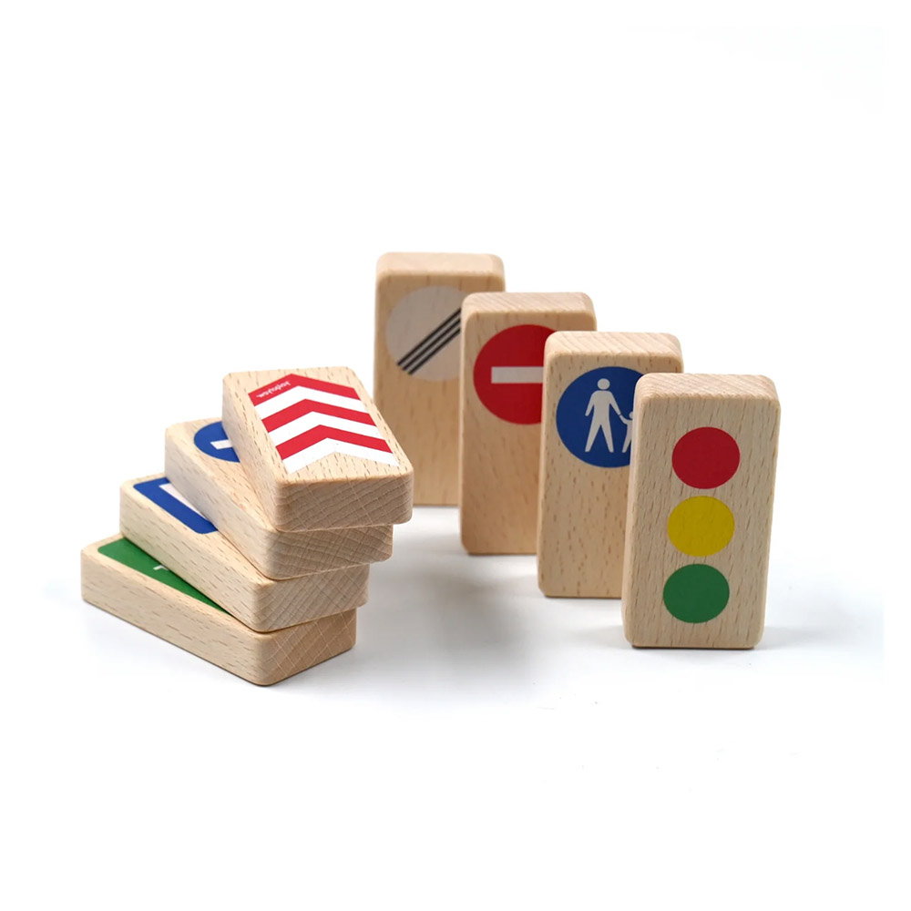 Semne de Circulație din Lemn Waytoplay, 8 piese - Default Title [ps:21fabf20-d450-42fd-bb06-76a6d886f8f8]