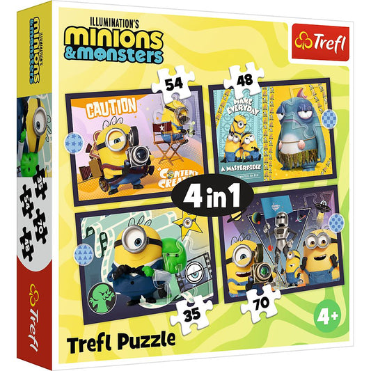 Puzzle Trefl 4in1 Noile Aventuri ale Minionilor - Default Title [ps:80aa6422-69f6-421b-abdf-e267eed3fb35]
