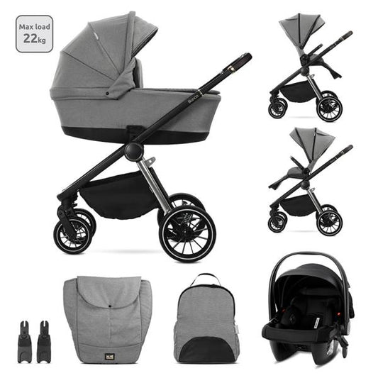 Cărucior Set 3 în 1 Lorelli Bianca, Beige, Sistem - Grey [ps:93494dc8-915e-4f9e-a45c-155c53fdc124]