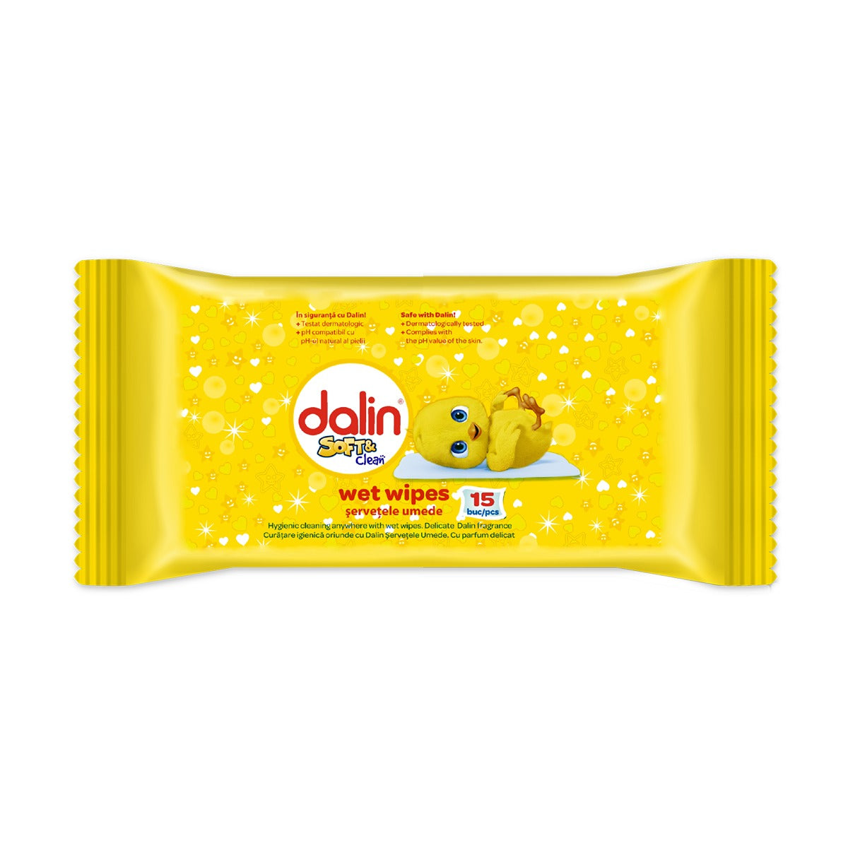 DALIN Soft&Clean, servetele umede, 15 buc [ps:673f13f2-1ff7-4b37-b5a1-7f87a0ff456b]