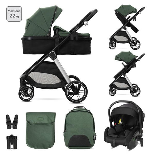 Cărucior Set 3 în 1 Lorelli Aspen, Verde, până la 22 kg - Green [ps:dd19229e-38cf-412e-8e44-81b22d2b267e]
