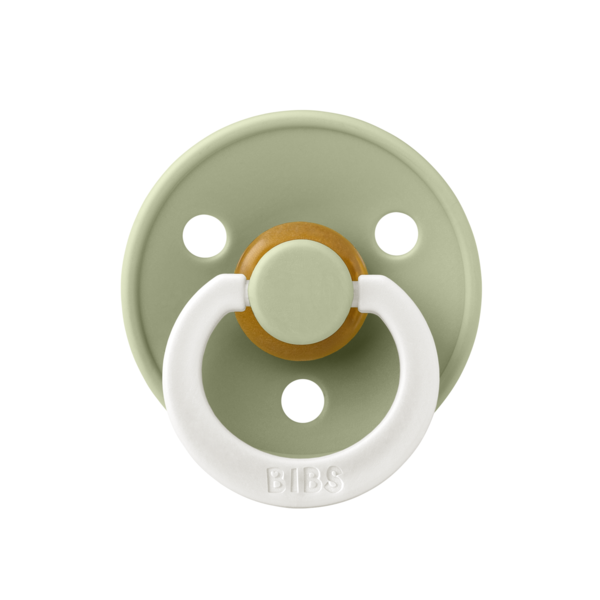 Suziță BIBS Colour GLOW Latex, Rotundă, 0 luni - Vanilla - Sage [ps:cb201648-0c5d-48ae-9056-ba5484774be8]