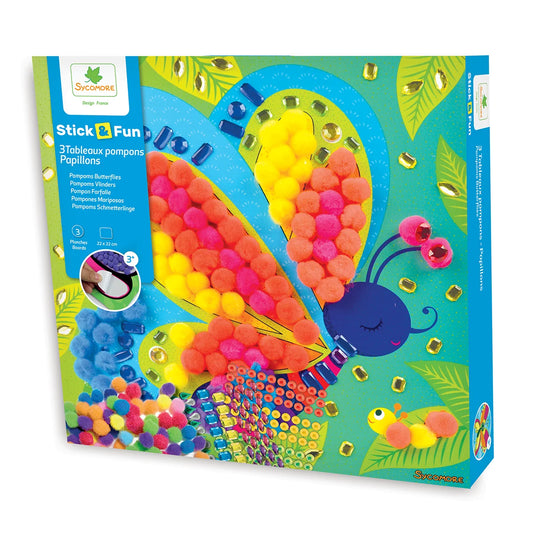 Set Creativ cu Pompoane Fluturi Sycomore - Jucărie Creativă - Default Title [ps:25673b4d-7580-4e95-8c38-a79fd15390e4]