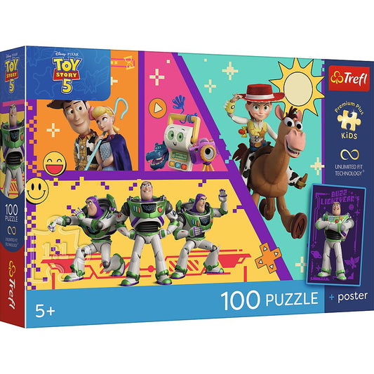 Puzzle Trefl Disney Pixar Toy Story 5 - 100 Piese cu Poster - Default Title [ps:bf05988e-5dfb-46ad-9741-5f341e97fea5]