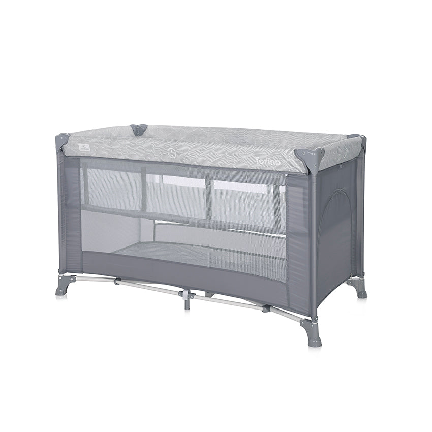 Pătuț Pliabil Lorelli Torino, 2 Nivele, Lemon Curry Floral - Grey Elements [ps:27c04345-e15c-4138-aa9f-9e24127085f6]