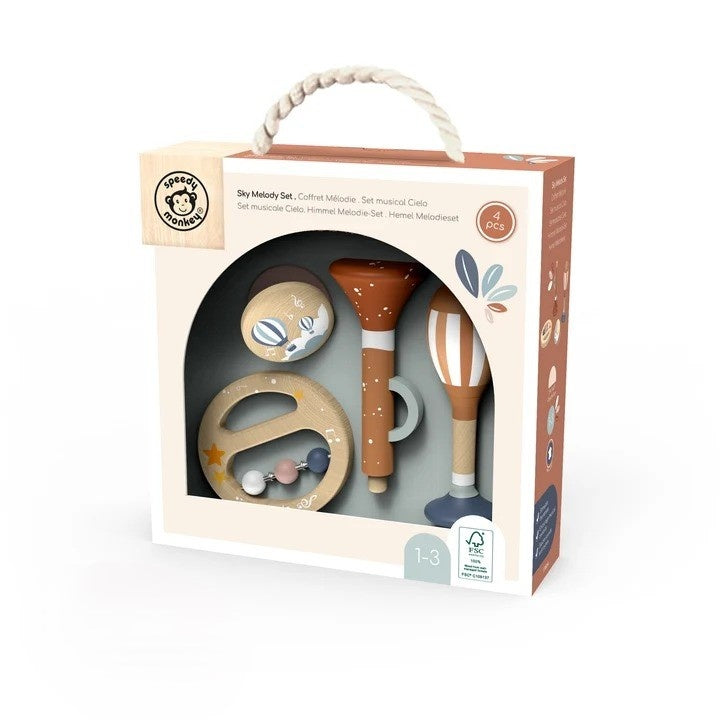 Set 4 Instrumente Muzicale din Lemn Speedy Monkey (S) - Default Title [ps:6dcb835c-cb6f-40cb-b8e4-cf2e032e3793]