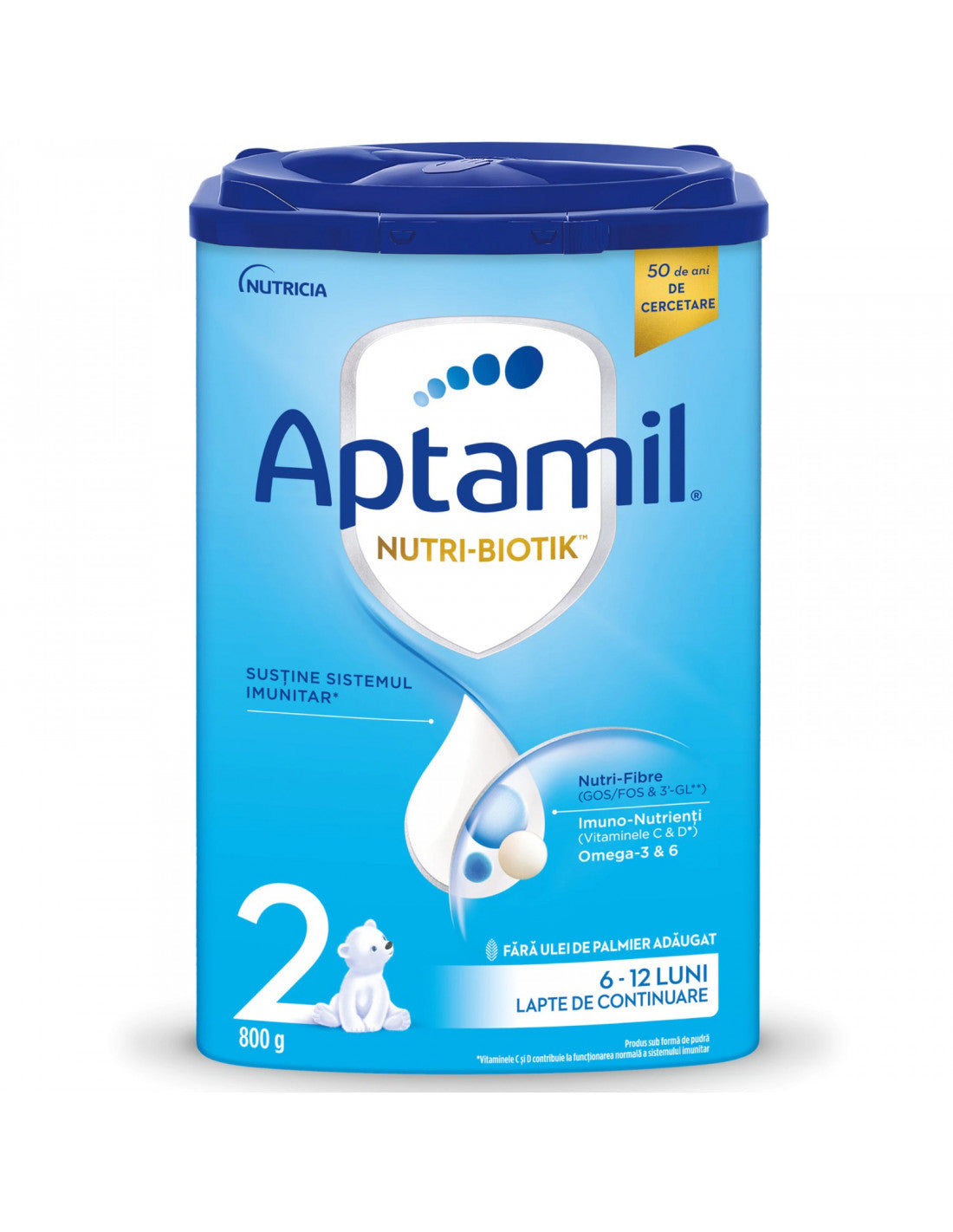 APTAMIL Nutri-Biotik 2, formula speciala lapte praf, de continuare 6-12 luni, 800 g [ps:92656281-a0b7-4ba5-b75a-7570b98aeab6]