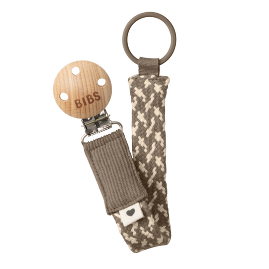 Lantișor Clip Suzetă BIBS, Sand/Ivory - Accesoriu Practic - Dark Oak/Vanilla [ps:89075db1-d6a1-4368-8204-1d914501dea5]
