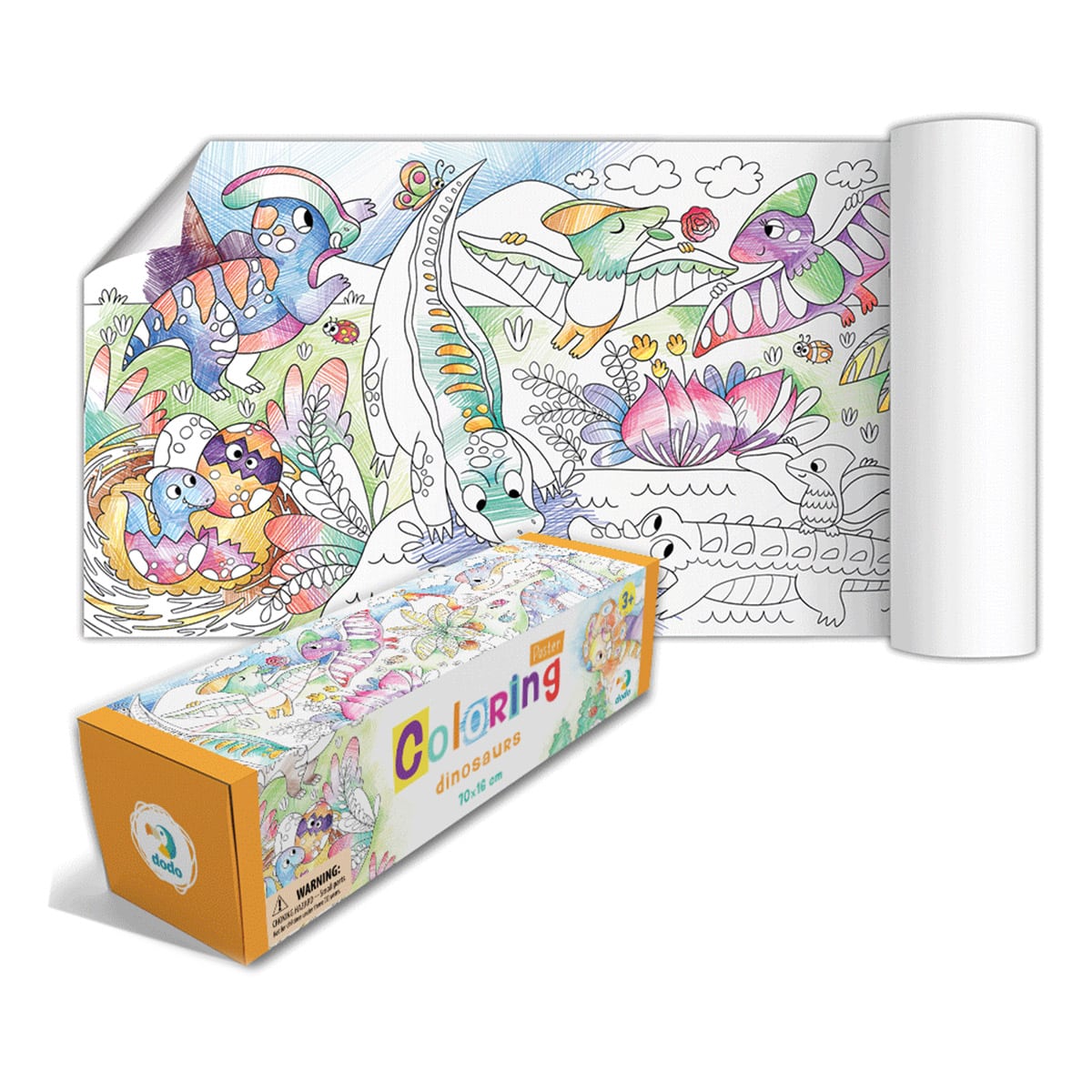 Poster de Colorat Dinozauri Dodo Toys, 70 x 16 cm - Default Title [ps:1598a855-23a0-4bd0-9028-81631465844c]