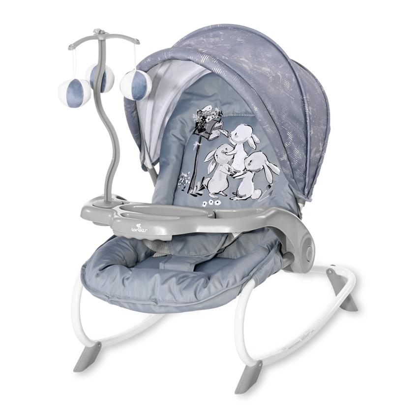 Fotoliu Balansoar Lorelli Dream Time, Silver Blue Rabbits - Albastru [ps:8af16d8c-fc22-4aec-ba08-d868325c4a22]
